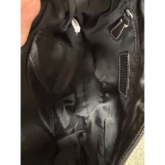 Fossil Marlow Crossbody shoulder bag messenger bag Canvas Leather Black Tan - Picture 8 of 14